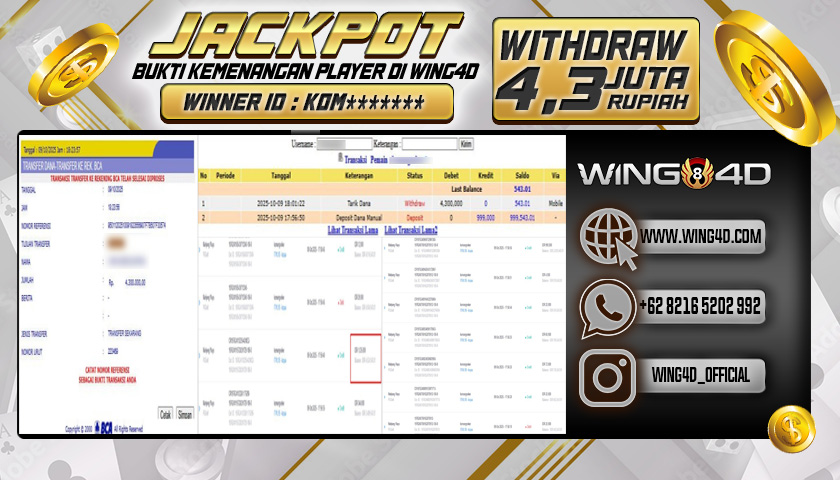 Prediksi WING4D | Prediksi dan RTP Jitu Situs WING4D