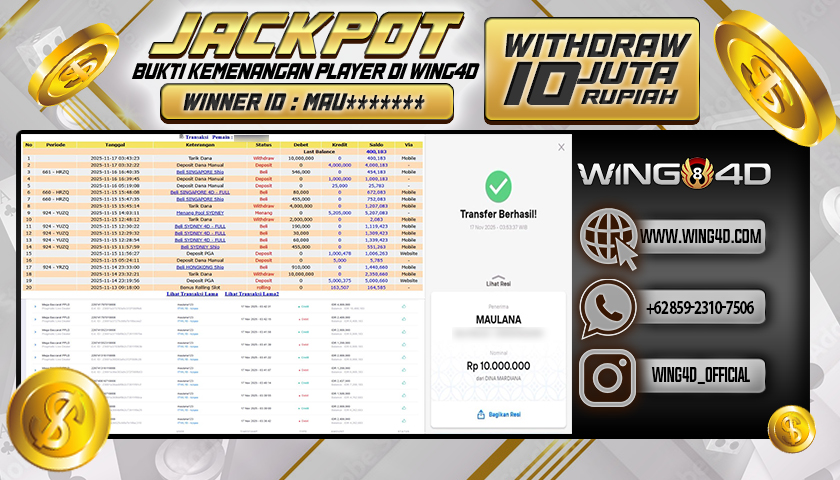 Prediksi WING4D | Prediksi dan RTP Jitu Situs WING4D