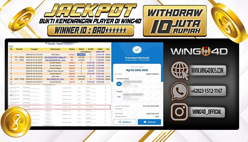 Prediksi WING4D | Prediksi dan RTP Jitu Situs WING4D